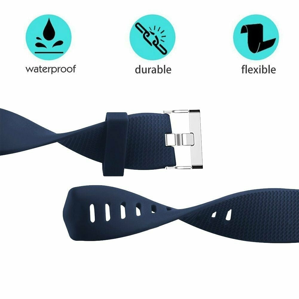 Blue Silicone Band Replacement for Fitbit Charge 2 Wristband
