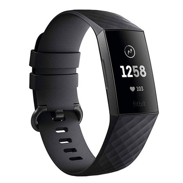 Black Silicone Strap For Fitbit Charge 4 Replacement Band