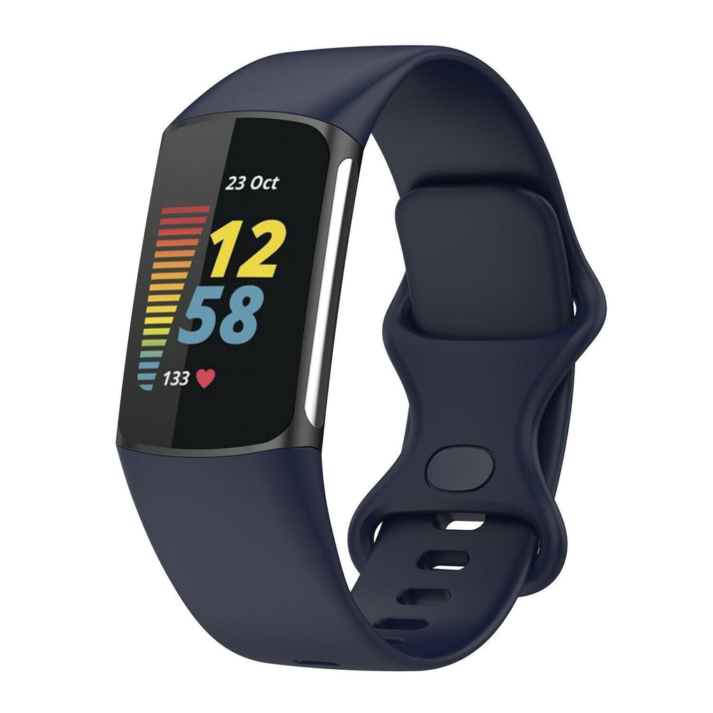 Dark Blue Fitbit Charge 5 Silicone Strap Wristband