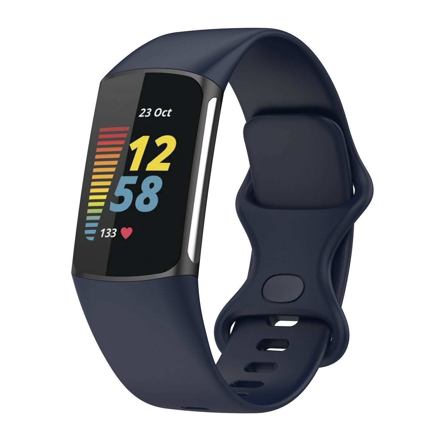 Dark Blue Fitbit Charge 5 Silicone Strap Wristband