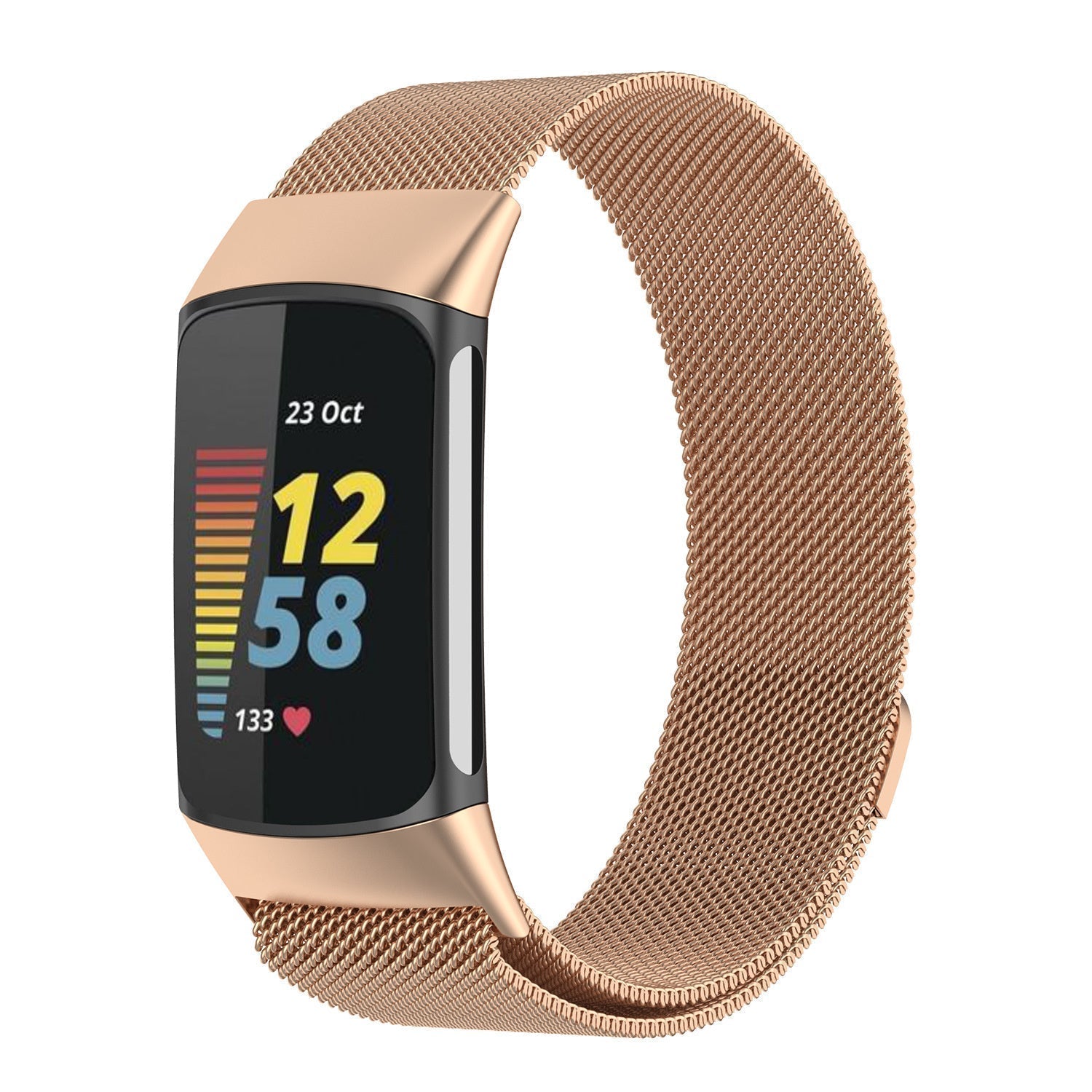 Fitbit Charge 5 Rose Gold Milanese Steel Band Accessory
