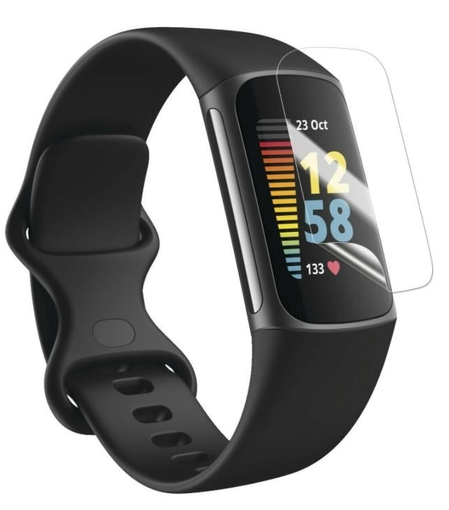 Fitbit Charge 5 Display Protector, Clear Plastic Film