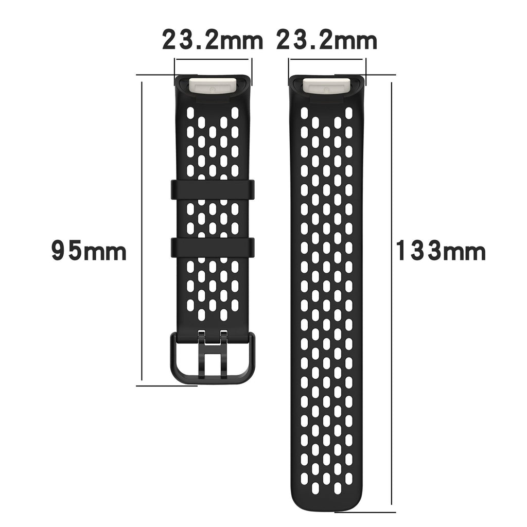 Fitbit Charge 5 Black Lightweight Silicone Strap Breathable