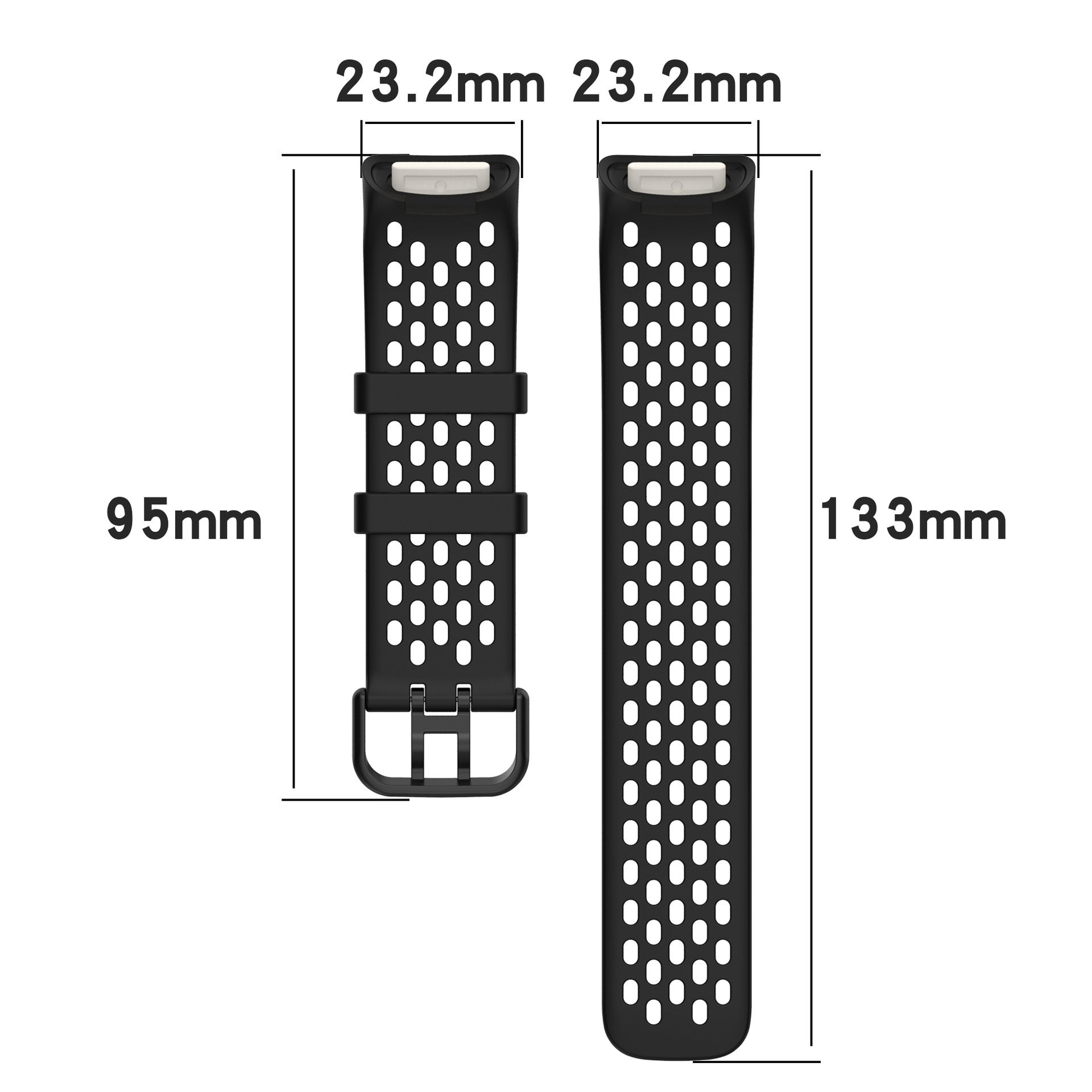 Fitbit Charge 5 Black Lightweight Silicone Strap Breathable