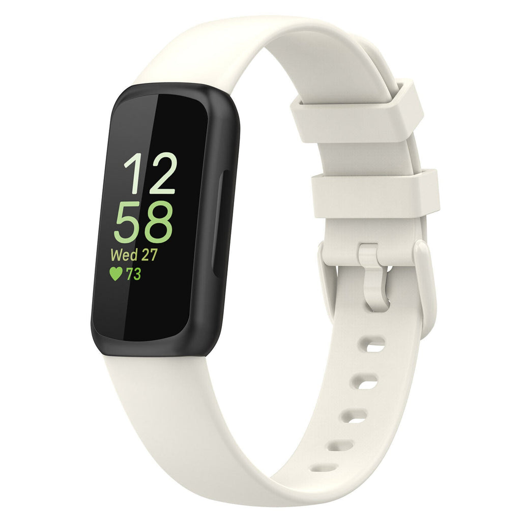 Fitbit Inspire 3 Ivory Silicone Band Replacement For Everyday Wear