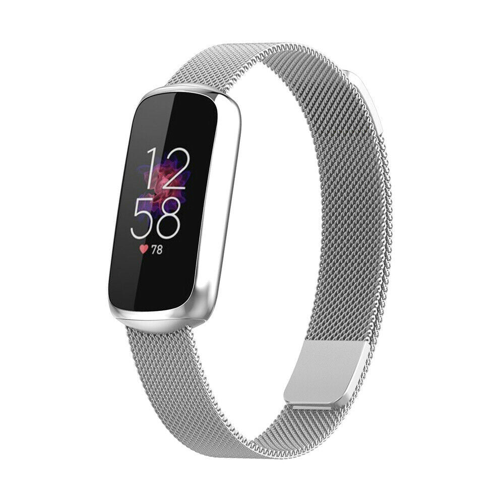 Elegant Lightweight Silver Milanese Strap For Fitbit Luxe