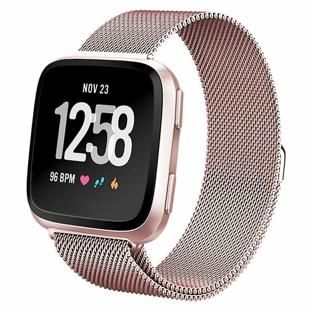 Fitbit Versa Watch Pink Milanese Band For Versa 2