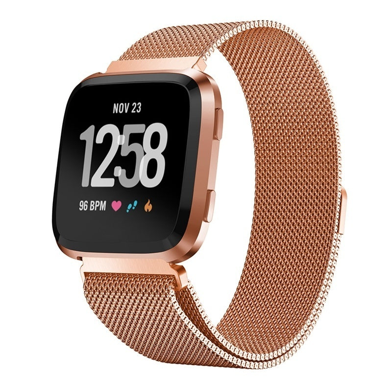 Milanese Strap In Rose Gold For Fitbit Versa And Versa 2
