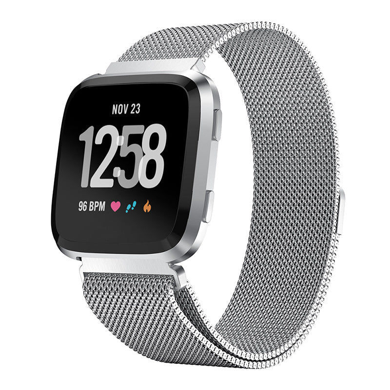 Silver Milanese Strap for Fitbit Versa and Versa 2