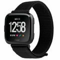 Black Nylon Band for Fitbit Versa and Versa 2 Smartwatch