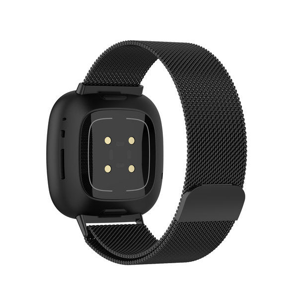 Fitbit Versa 3 Black Milanese Stainless Steel Band
