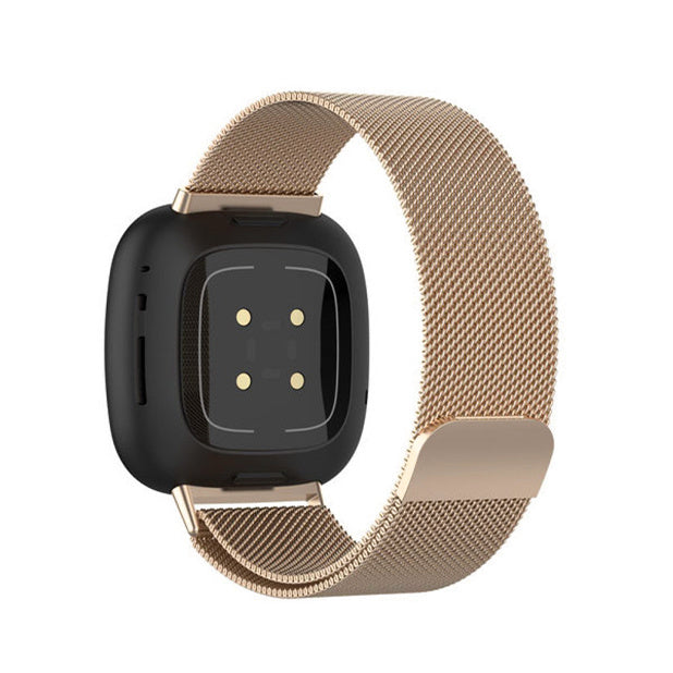 Fitbit Versa 3 Champagne Milanese Stainless Steel Band With Magnetic Closure