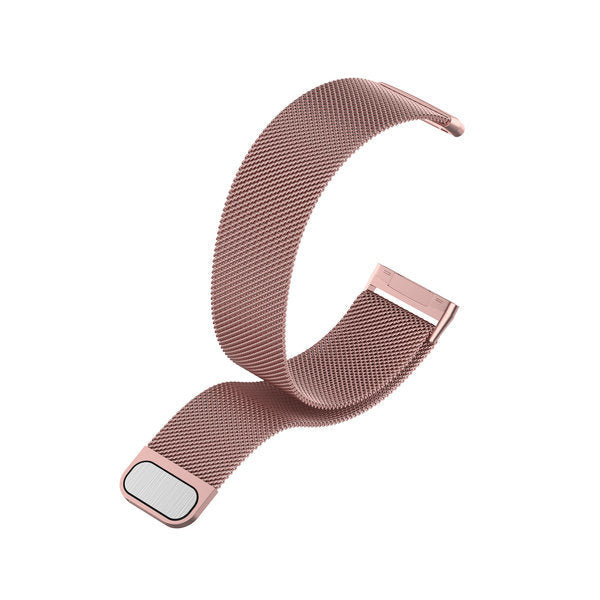 Pink Milanese Mesh Band For Fitbit Versa 4 Smartwatch