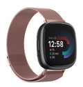 Pink Milanese Mesh Band For Fitbit Versa 4 Smartwatch