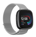 Fitbit Versa 4 Milanese Band In Silver Finish Sheen