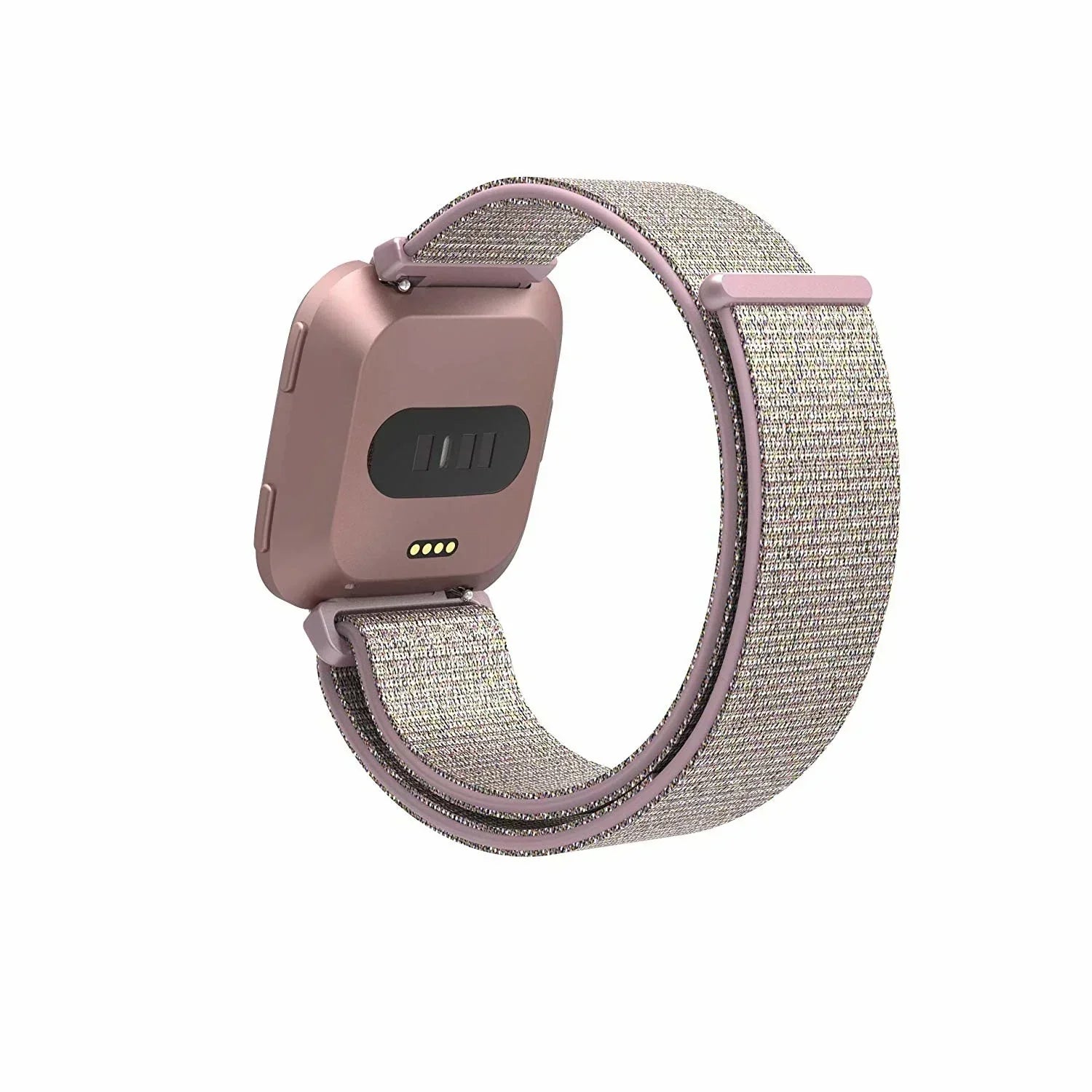 Chic Pink Nylon Wrist Strap For Fitbit Versa 2 Watch