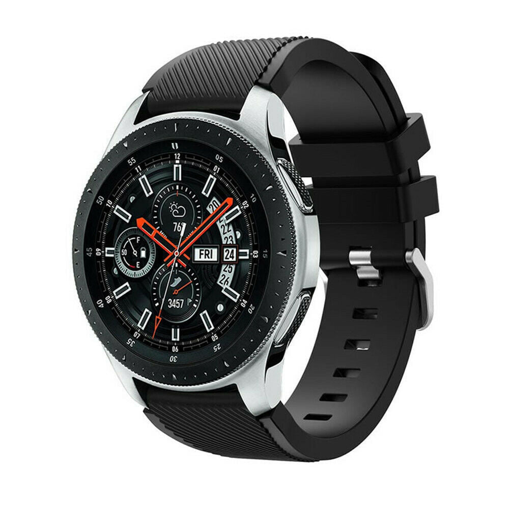 Samsung Galaxy Watch 46mm Black Silicone Strap Band