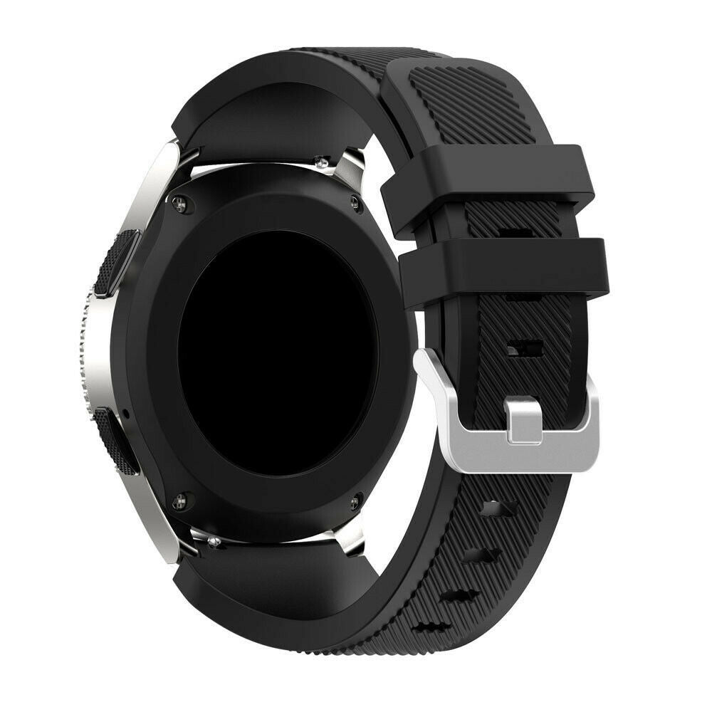Samsung Galaxy Watch 46mm Black Silicone Strap Band