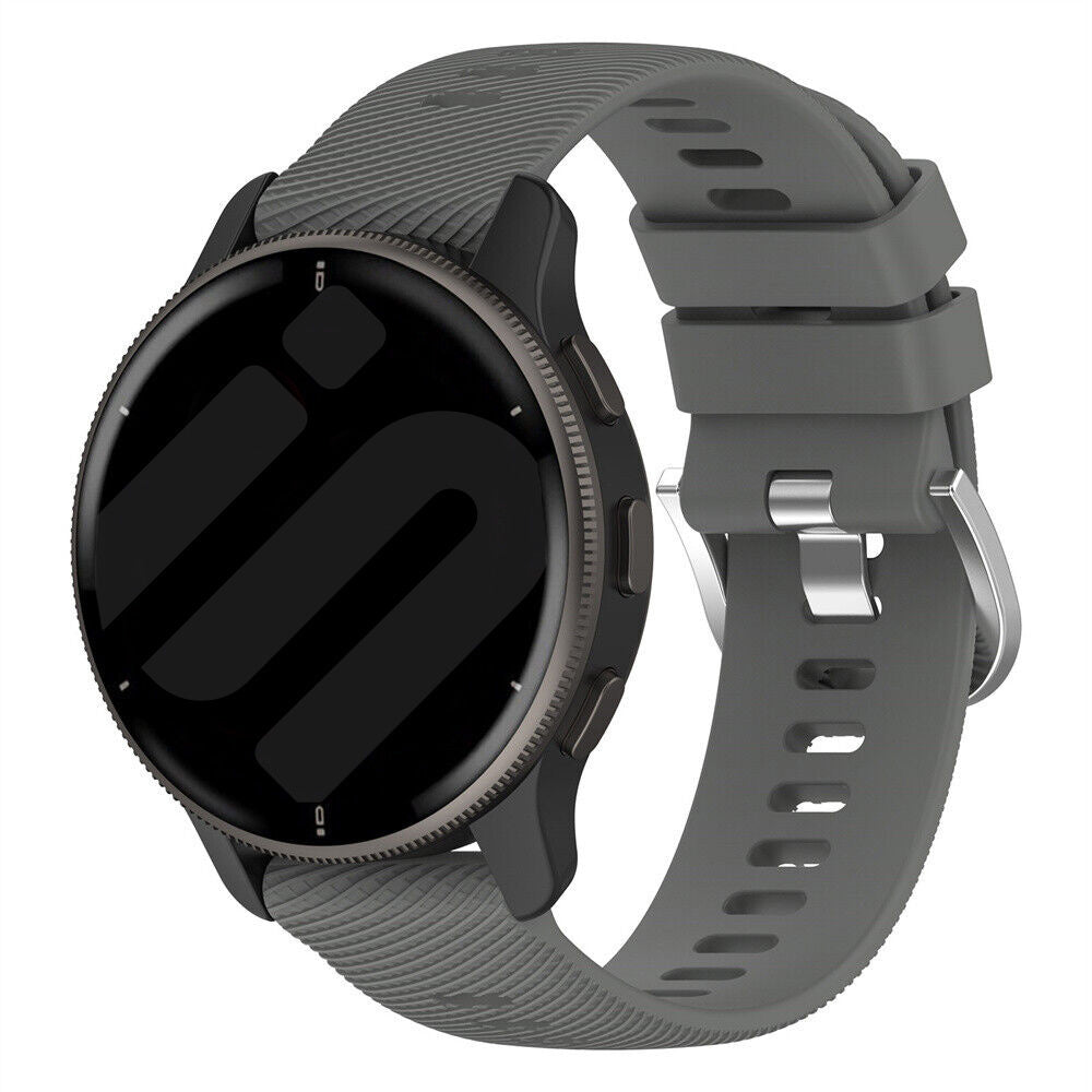 Garmin Forerunner 245 Replacement Silicone Strap In Dark Grey