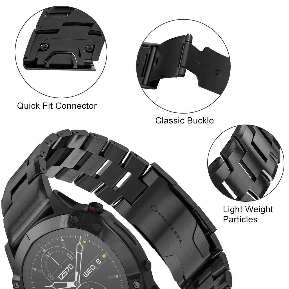 Garmin Fenix 5 Plus And Fenix 6 Pro Black Titanium Bracelet