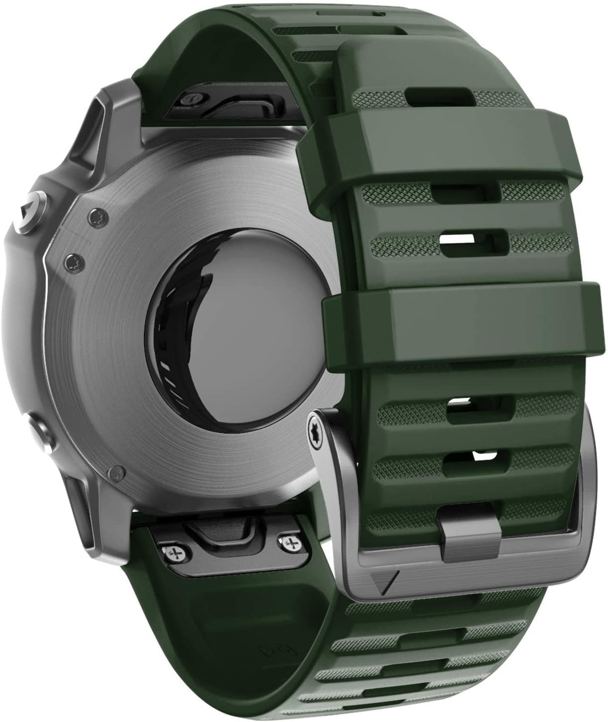 Garmin Fenix 5X And 6X Silicone Strap In Dark Green