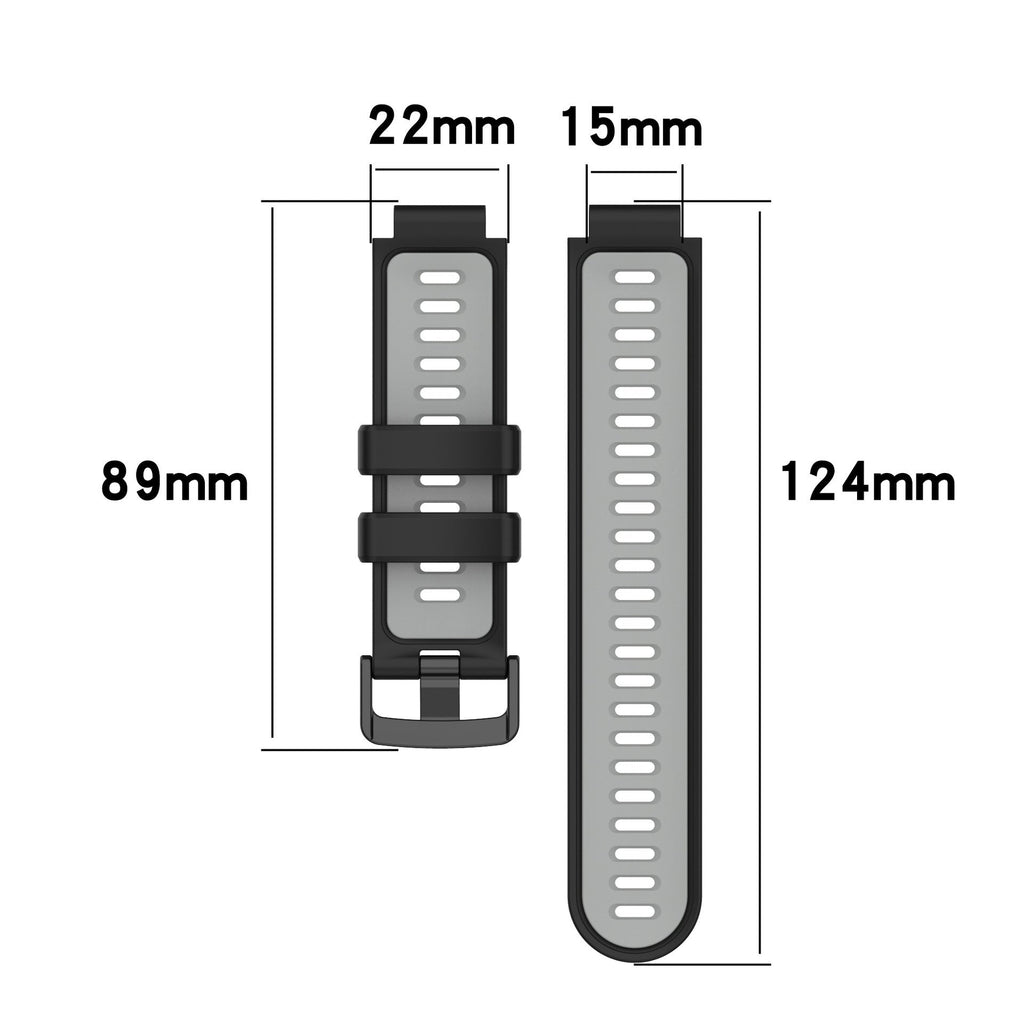 Black Gray Sport Strap For Garmin Forerunner 735XT