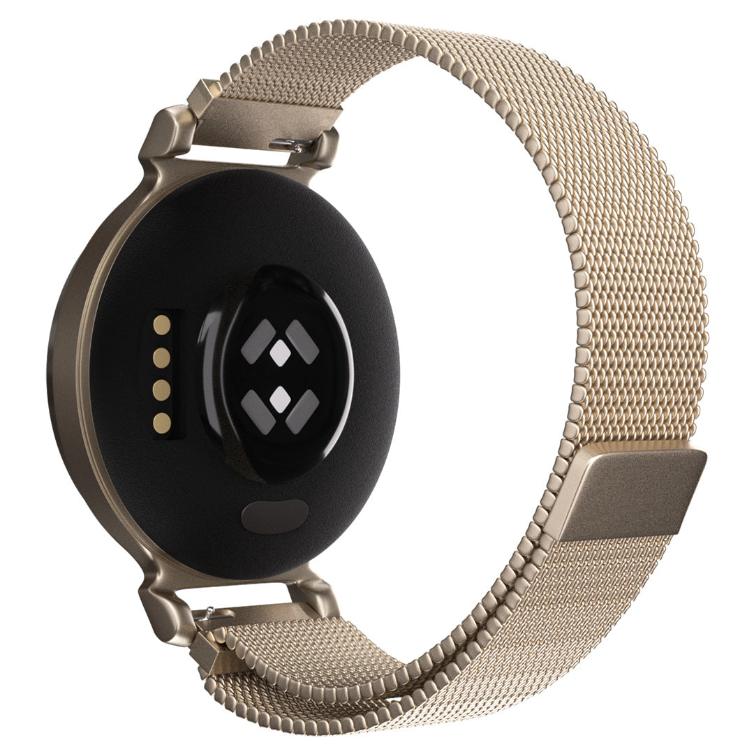 Champagne Gold Milanese Strap For Garmin Lily 2 Smartwatch