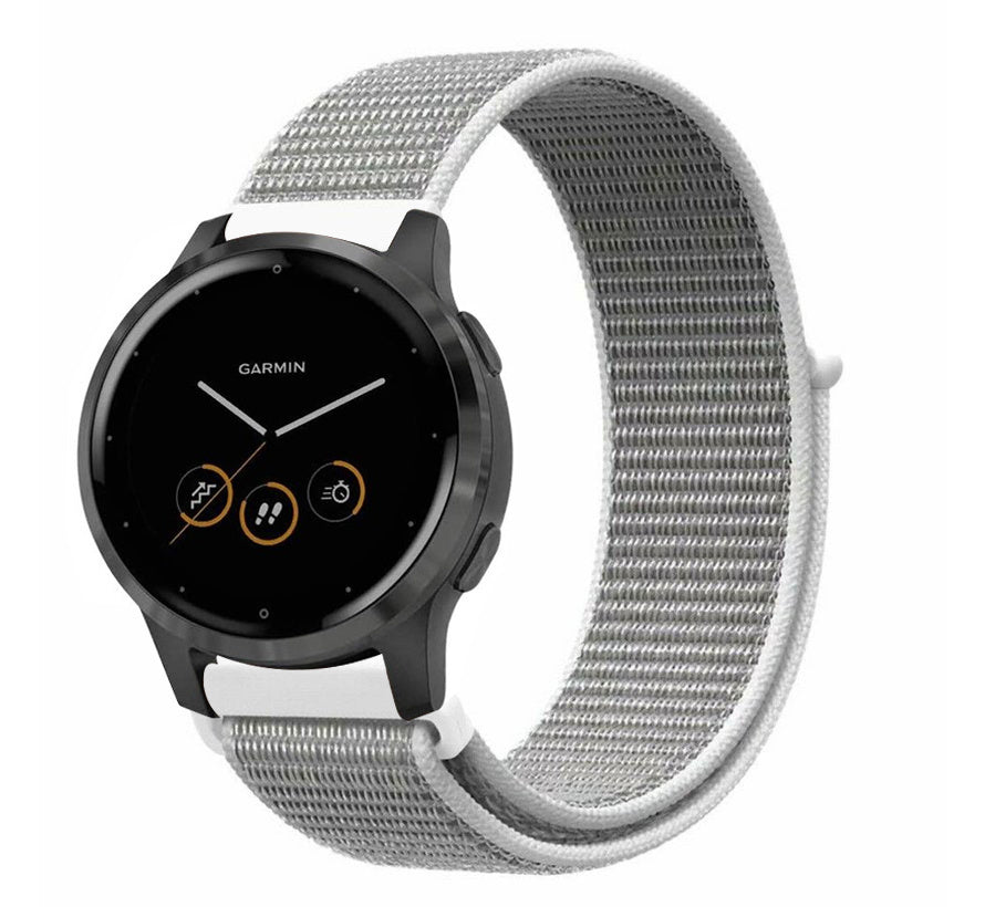 Gray Nylon Strap For Garmin Vivoactive 4S Smartwatch