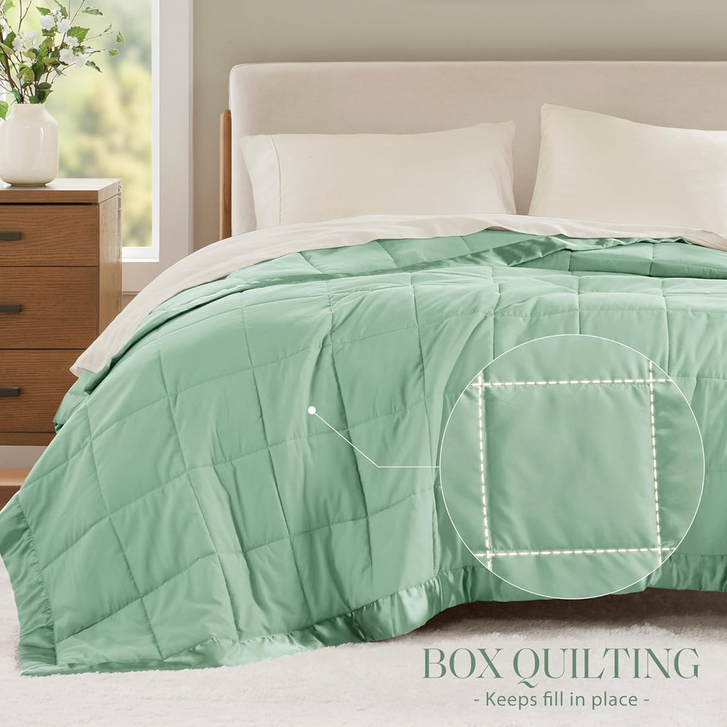 Windom Collection Lightweight Soft Blanket With Satin Trim