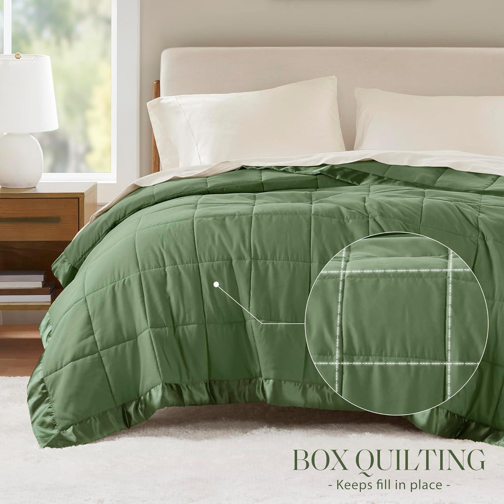 Windom Collection Lightweight Soft Blanket With Satin Trim