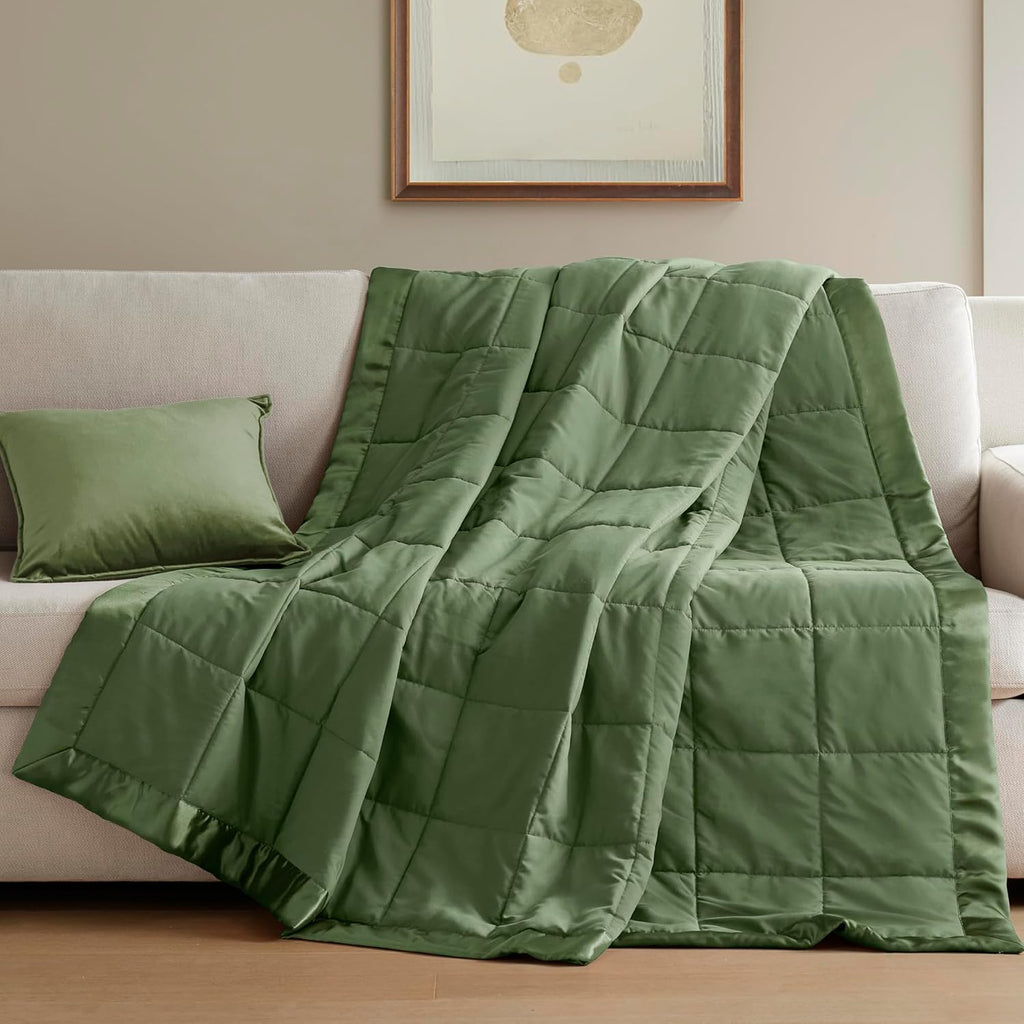 Windom Collection Lightweight Soft Blanket With Satin Trim
