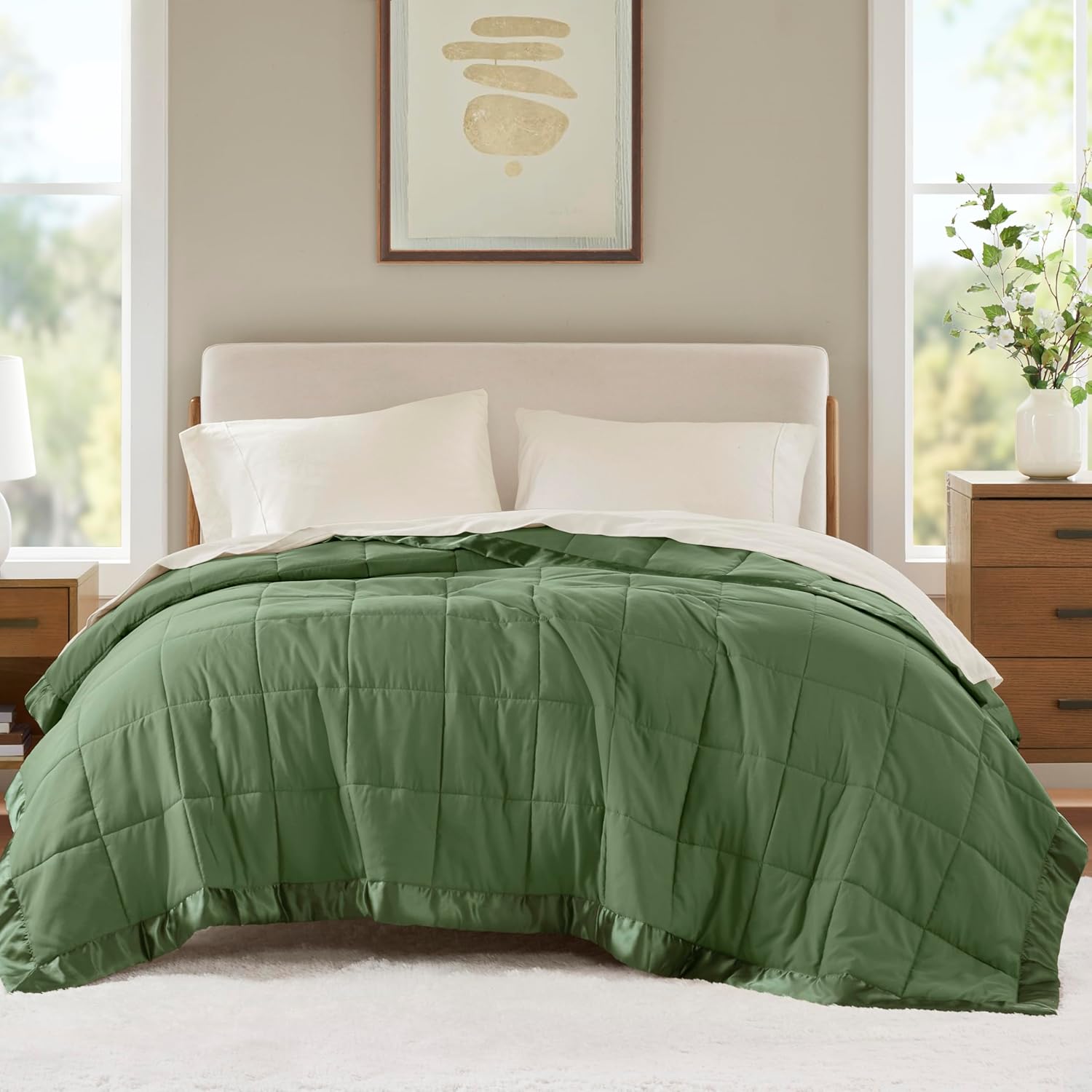 Windom Collection Lightweight Soft Blanket With Satin Trim