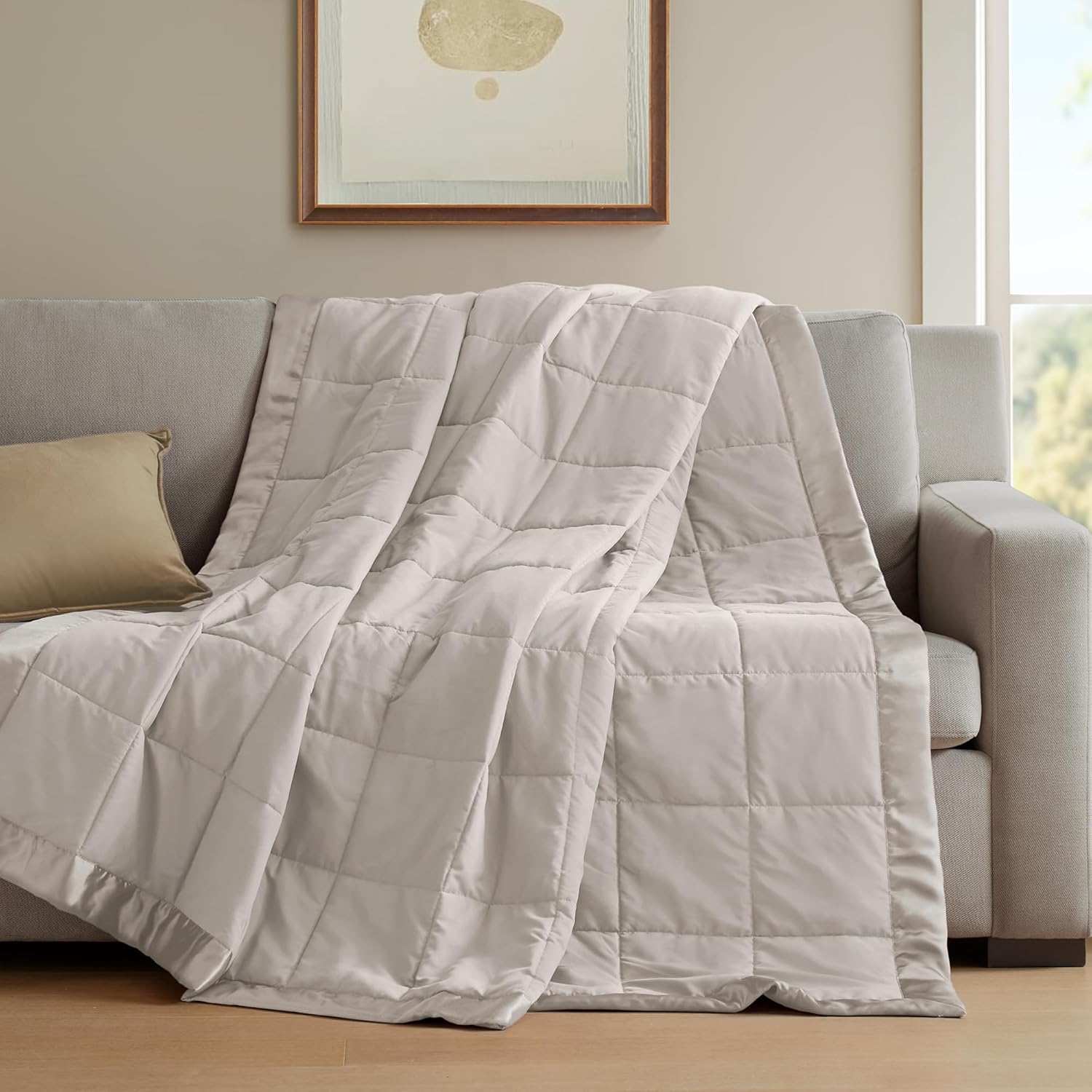 Windom Collection Lightweight Soft Blanket With Satin Trim