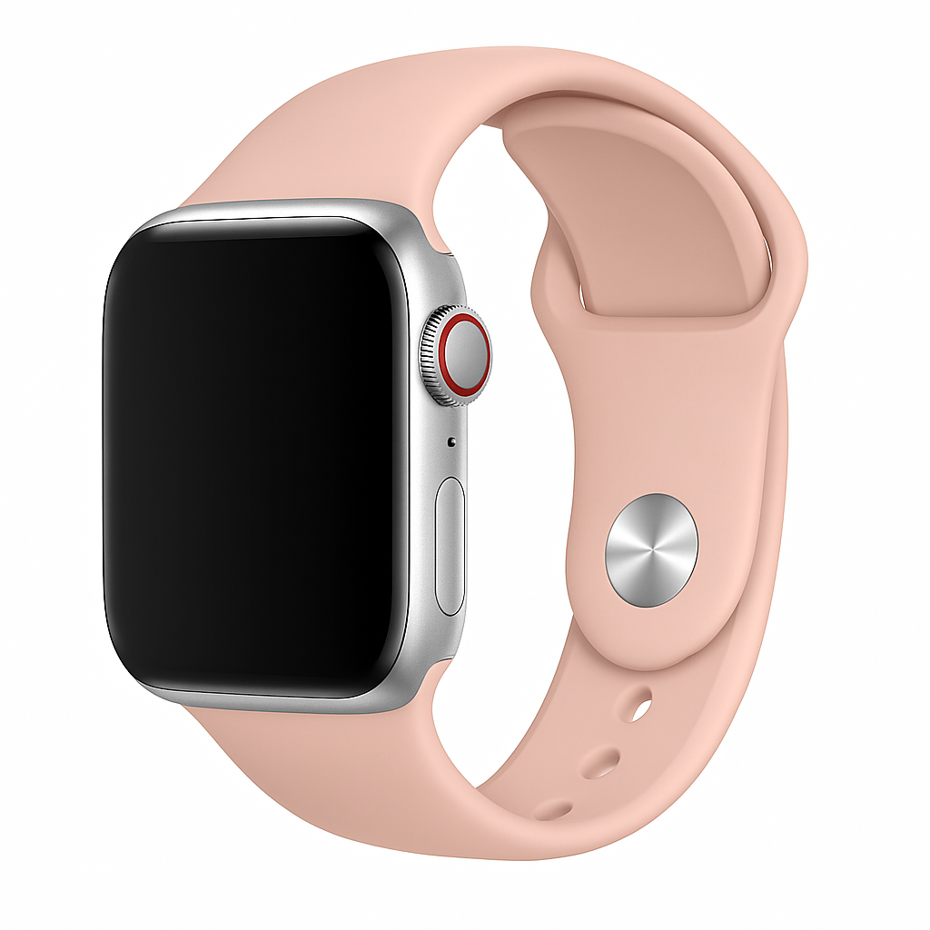 Baby Pink Silicone Strap For Apple Watch Color Coordinated Band