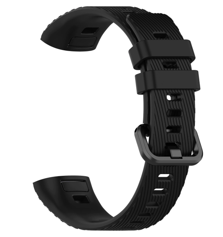 Silicone Strap In Black For Huawei Band 3/4 Pro Replacement Wristband