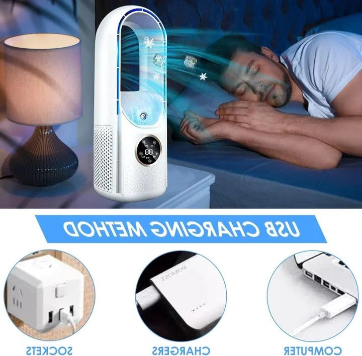 Blade-Free Silent Portable Air Conditioner | ormexis