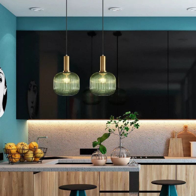 Marise Pendant Lights With Fluted Glass Nordic Decor