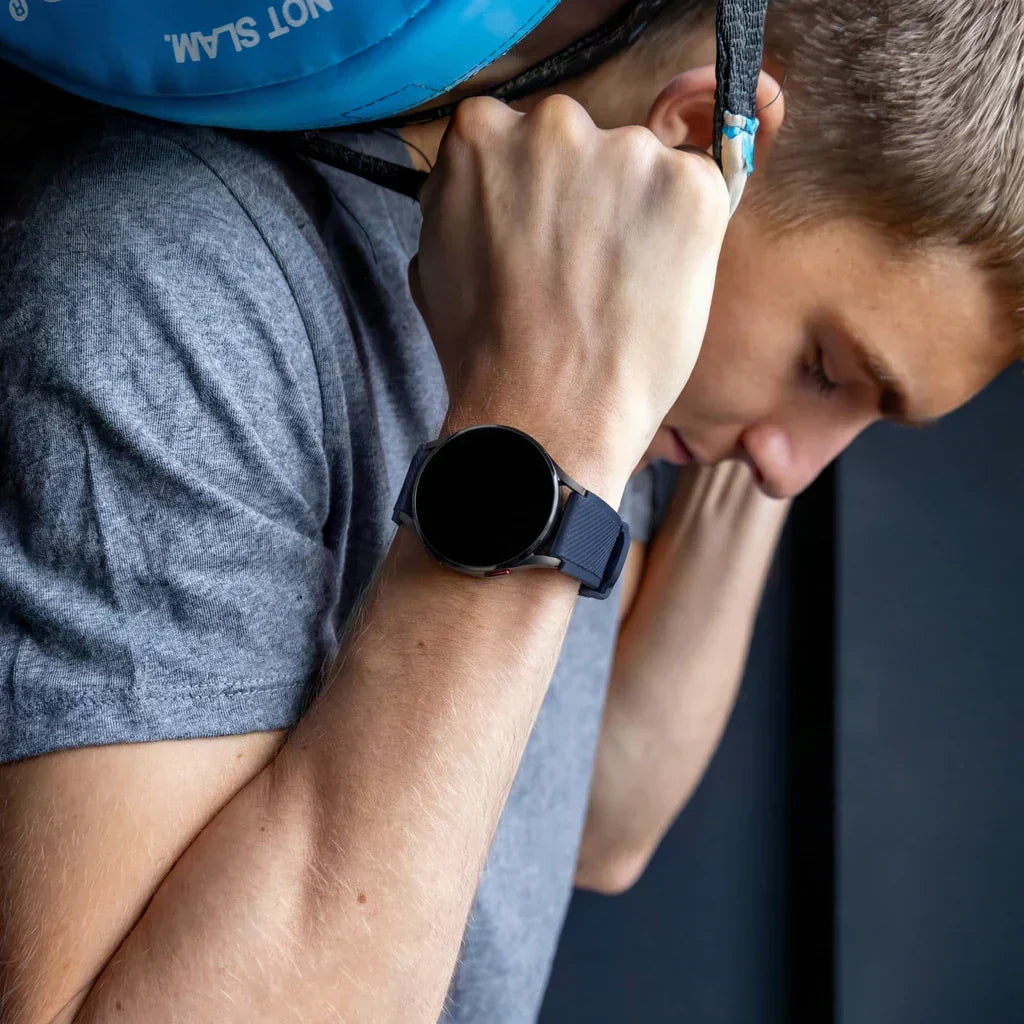 Dark Blue 22mm Quick-Release Silicone Watch Band For Everyday Comfort