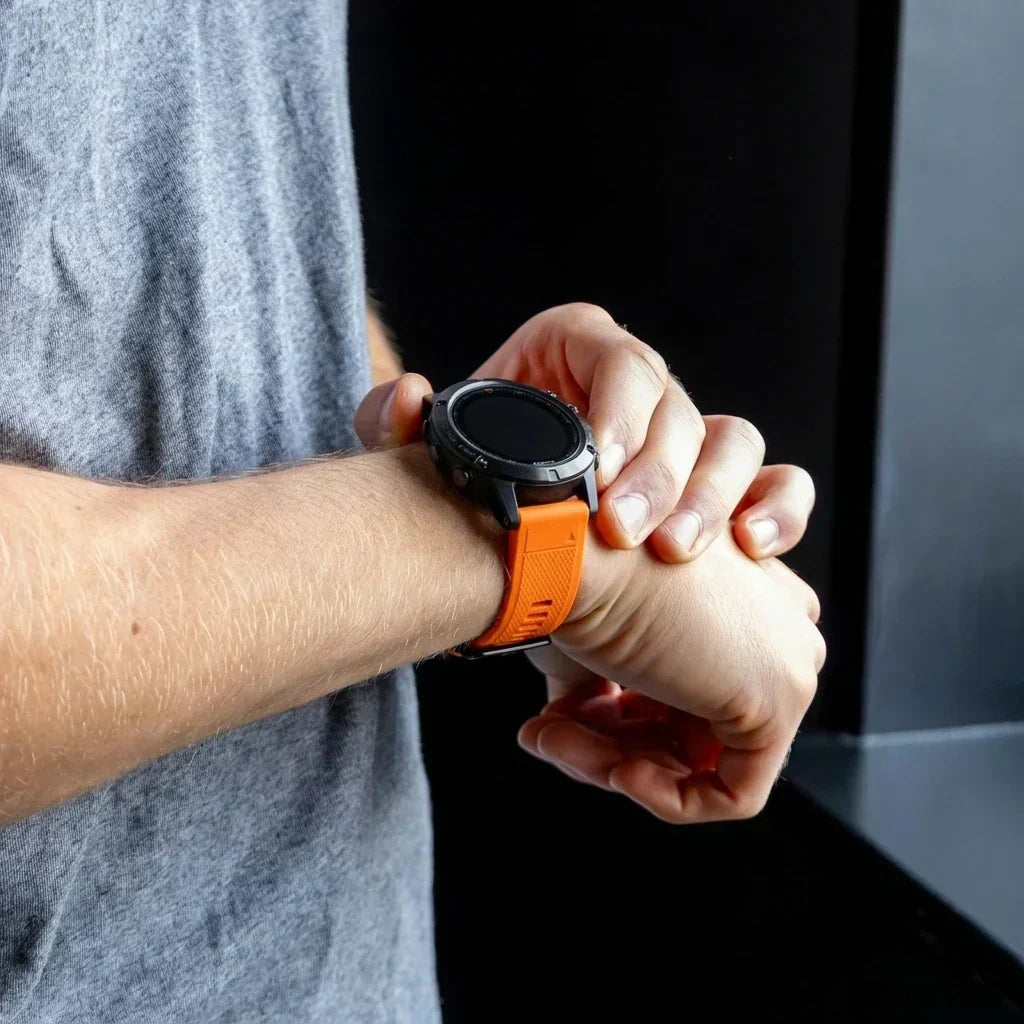 Garmin Fenix Orange Silicone Watch Band Replacement