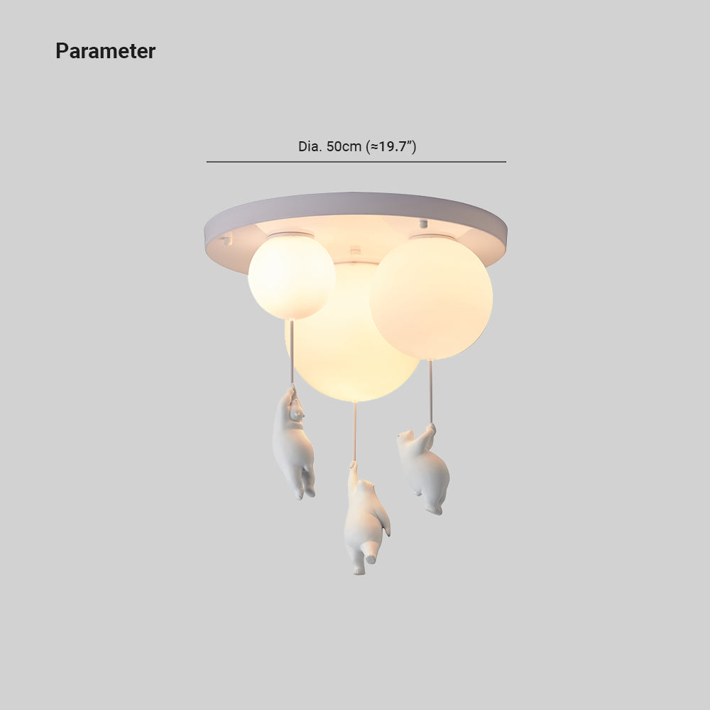 Cora Bear Balloon Ceiling Pendant Light For Children's Rooms