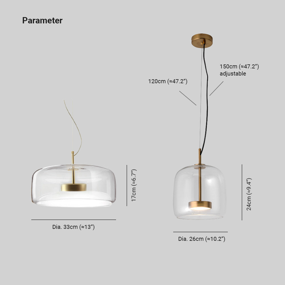 Lunara Vintage Style Pendant Light For Living Rooms In Warm Amber Tone