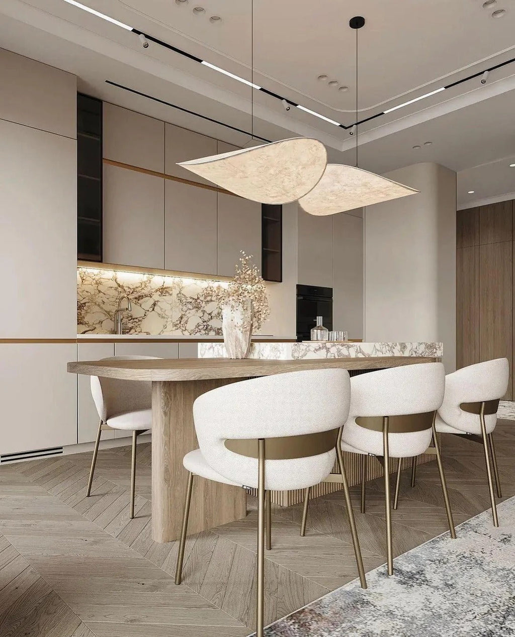 Tense Pendant Light Slim Black Frame With Mulberry Silk Diffuser