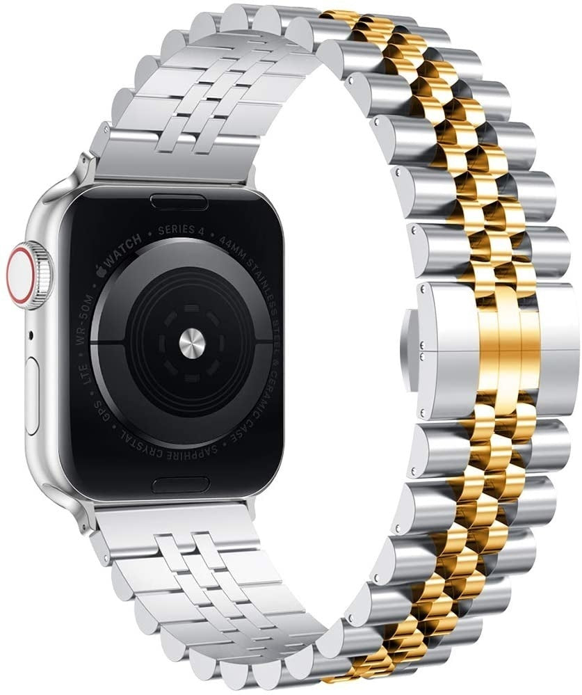 Premium Silver Or Gold Jubilee Steel Band For Apple Watch