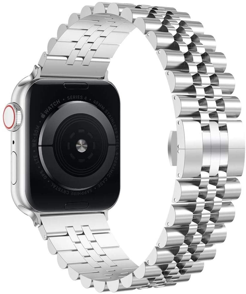 Jubilee Stainless Steel Band For Apple Watch Silver Wrist Strap