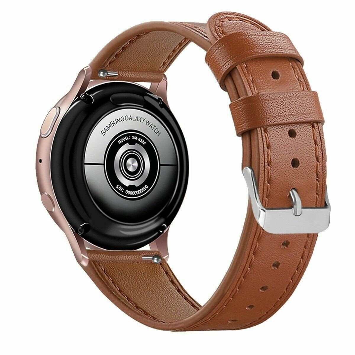 Dark Brown Leather Strap For Samsung Galaxy Watch 7 40mm