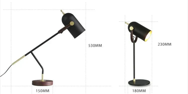 Aurora E27 LED Metal Desk Lamp For Reading And Ambience