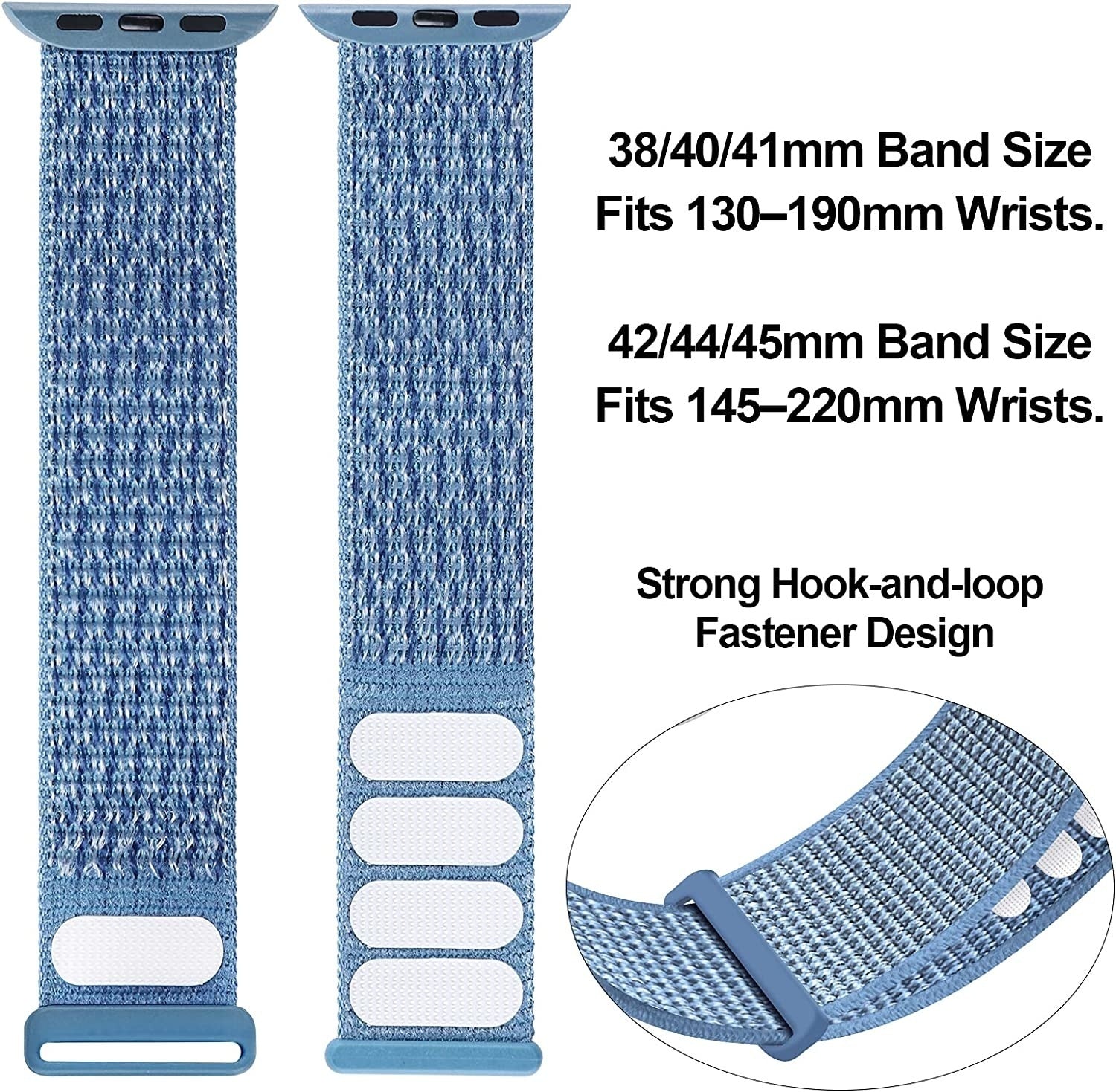 Apple Watch Replacement Band With Blue Color Nylon Loop