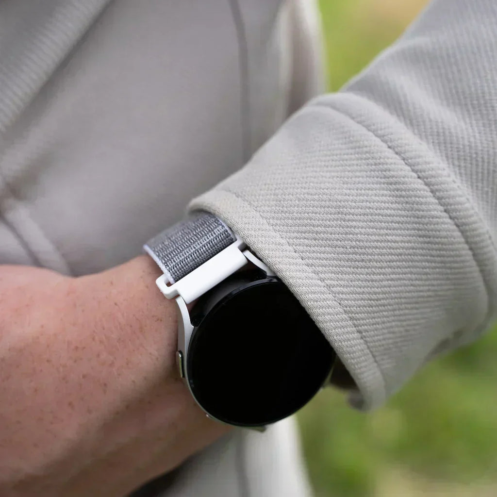 Gray Nylon Strap For Garmin Vivoactive 4S Smartwatch