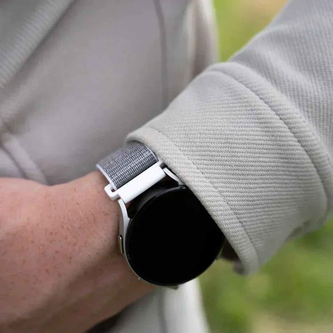 Gray Nylon Strap For Garmin Vivoactive 4S Smartwatch