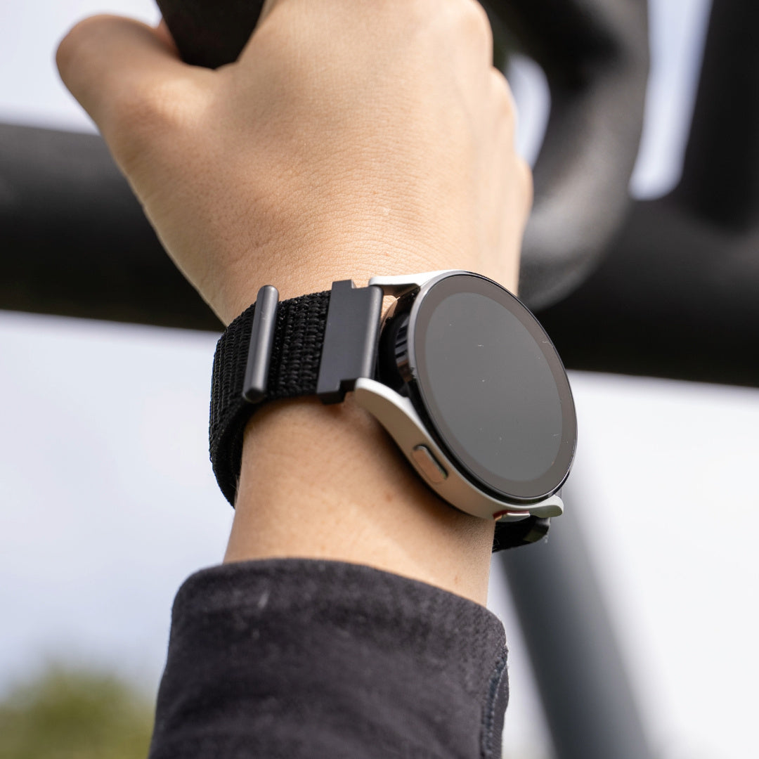 Black Nylon Watch Band For Samsung Galaxy Watch 4 40mm